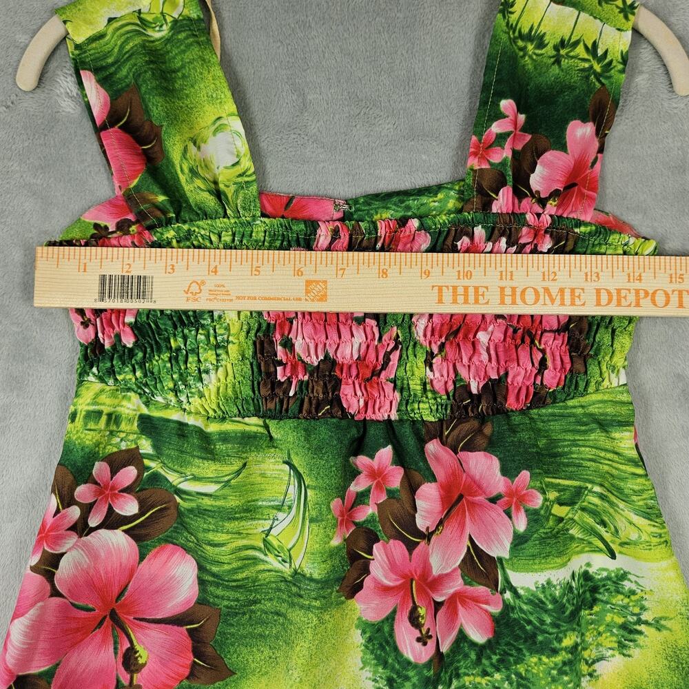 Vintage 70'S Waltah Clarke's Hawaiian Dress Womens Size 8 Mini Tropical Hibiscus - Picture 12 of 14